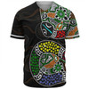 Australia Rainbow Serpent Aboriginal Baseball Shirt - Dreamtime Rainbow Serpent Contemporary Style Baseball Shirt