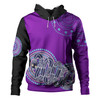 Australia Aboriginal Custom Hoodie - Purple Rainbow Serpent Dreaming Inspired Hoodie