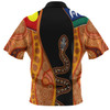 Australia Aboriginal Custom Polo Shirt - Indigenous Rainbow Serpent Inspired Polo Shirt