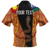 Australia Aboriginal Custom Polo Shirt - Indigenous Rainbow Serpent Inspired Polo Shirt