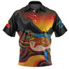 Australia Aboriginal Custom Polo Shirt - Rainbow Serpent In Aboriginal Dreaming Art Inspired Polo Shirt