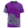 Australia Aboriginal Custom T-shirt - Purple Rainbow Serpent Dreaming Inspired T-shirt