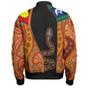 Australia Aboriginal Custom Bomber Jacket - Indigenous Rainbow Serpent Inspired Bomber Jacket