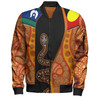 Australia Aboriginal Custom Bomber Jacket - Indigenous Rainbow Serpent Inspired Bomber Jacket