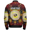 Australia Aboriginal Custom Bomber Jacket - The Rainbow Serpent Dreaming Spirit Art Bomber Jacket