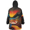 Australia Aboriginal Custom Snug Hoodie - Rainbow Serpent In Aboriginal Dreaming Art Inspired Snug Hoodie