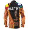 Australia Aboriginal Custom Long Sleeve Shirt - Indigenous Rainbow Serpent Inspired Long Sleeve Shirt