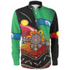 Australia Aboriginal Custom Long Sleeve Shirt - The Rainbow Serpent Dreamtime Give Shape To The Earth Long Sleeve Shirt