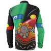 Australia Aboriginal Custom Long Sleeve Shirt - The Rainbow Serpent Dreamtime Give Shape To The Earth Long Sleeve Shirt