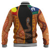 Australia Aboriginal Custom Baseball Jacket - Indigenous Rainbow Serpent Inspired Baseball Jacket