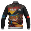 Australia Aboriginal Custom Baseball Jacket - Rainbow Serpent In Aboriginal Dreaming Art Inspired Baseball Jacket