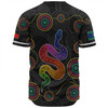 Australia Aboriginal Custom Baseball Shirt - Indigenous Dreaming Rainbow Serpent Inspired Baseball Shirt