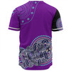 Australia Aboriginal Custom Baseball Shirt - Purple Rainbow Serpent Dreaming Inspired Baseball Shirt