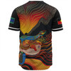 Australia Aboriginal Custom Baseball Shirt - Rainbow Serpent In Aboriginal Dreaming Art Inspired Baseball Shirt