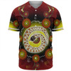 Australia Aboriginal Custom Baseball Shirt - The Rainbow Serpent Dreaming Spirit Art Baseball Shirt