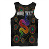 Australia Aboriginal Custom Men Singlet - Indigenous Dreaming Rainbow Serpent Inspired Men Singlet