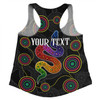 Australia Aboriginal Custom Women Racerback Singlet - Indigenous Dreaming Rainbow Serpent Inspired Women Racerback Singlet