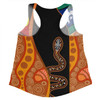 Australia Aboriginal Custom Women Racerback Singlet - Indigenous Rainbow Serpent Inspired Women Racerback Singlet