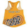 Australia Aboriginal Custom Women Racerback Singlet - Orange Rainbow Serpent Dreaming Inspired Women Racerback Singlet