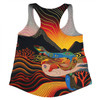 Australia Aboriginal Custom Women Racerback Singlet - Rainbow Serpent In Aboriginal Dreaming Art Inspired Women Racerback Singlet