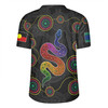 Australia Aboriginal Custom Rugby Jersey - Indigenous Dreaming Rainbow Serpent Inspired Rugby Jersey