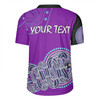 Australia Aboriginal Custom Rugby Jersey - Purple Rainbow Serpent Dreaming Inspired Rugby Jersey