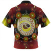 Australia Aboriginal Custom Zip Polo Shirt - The Rainbow Serpent Dreaming Spirit Art Zip Polo Shirt