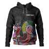 Australia Rainbow Serpent Aboriginal Custom Hoodie - Dreamtime Rainbow Serpent Featuring Dot Style Hoodie