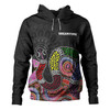 Australia Rainbow Serpent Aboriginal Custom Hoodie - Dreamtime Rainbow Serpent Featuring Dot Style Hoodie
