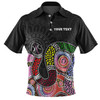 Australia Rainbow Serpent Aboriginal Custom Polo Shirt - Dreamtime Rainbow Serpent Featuring Dot Style Polo Shirt