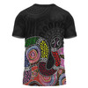 Australia Rainbow Serpent Aboriginal Custom T-shirt - Dreamtime Rainbow Serpent Featuring Dot Style T-shirt
