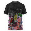 Australia Rainbow Serpent Aboriginal Custom T-shirt - Dreamtime Rainbow Serpent Featuring Dot Style T-shirt