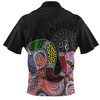 Australia Rainbow Serpent Aboriginal Custom Hawaiian Shirt - Dreamtime Rainbow Serpent Featuring Dot Style Hawaiian Shirt