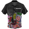 Australia Rainbow Serpent Aboriginal Custom Hawaiian Shirt - Dreamtime Rainbow Serpent Featuring Dot Style Hawaiian Shirt