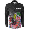 Australia Rainbow Serpent Aboriginal Custom Long Sleeve Shirt - Dreamtime Rainbow Serpent Featuring Dot Style Long Sleeve Shirt