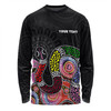 Australia Rainbow Serpent Aboriginal Custom Long Sleeve T-shirt - Dreamtime Rainbow Serpent Featuring Dot Style Long Sleeve T-shirt