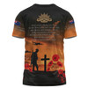 Australia Anzac Day T-shirt - Australia Remember Orange T-shirt