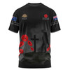 Australia Anzac Day T-shirt - Australia Remember Black T-shirt