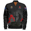 Australia Anzac Day Bomber Jacket - Australia Remember Black Bomber Jacket