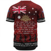 Australia Anzac Day Baseball Shirt - Australia and New Zealand Warriors All gave some Some Gave All Red Baseball Shirt