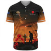 New Zealand Warriors Anzac Day Baseball Shirt - New Zealand Warriors Remember Orange Baseball Shirt