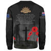 Australia Anzac Day Sweatshirt - Australia Remember Black Sweatshirt