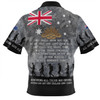 Australia Anzac Day Zip Polo Shirt - Australia and New Zealand Warriors All gave some Some Gave All Black Zip Polo Shirt