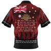 Australia Anzac Day Zip Polo Shirt - Australia and New Zealand Warriors All gave some Some Gave All Red Zip Polo Shirt