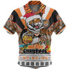 Wests Tigers Christmas Custom Hawaiian Shirt - Tigers Santa Aussie Big Things Hawaiian Shirt