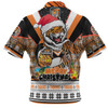 Wests Tigers Christmas Custom Hawaiian Shirt - Tigers Santa Aussie Big Things Hawaiian Shirt