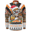 Wests Tigers Christmas Custom Long Sleeve Shirt - Tigers Santa Aussie Big Things Long Sleeve Shirt