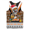 Wests Tigers Christmas Custom Men Singlet - Tigers Santa Aussie Big Things Men Singlet