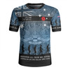 Australia Anzac Day Rugby Jersey - Australia and New Zealand Warriors All gave some Some Gave All Blue Rugby Jersey