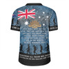 Australia Anzac Day Rugby Jersey - Australia and New Zealand Warriors All gave some Some Gave All Blue Rugby Jersey